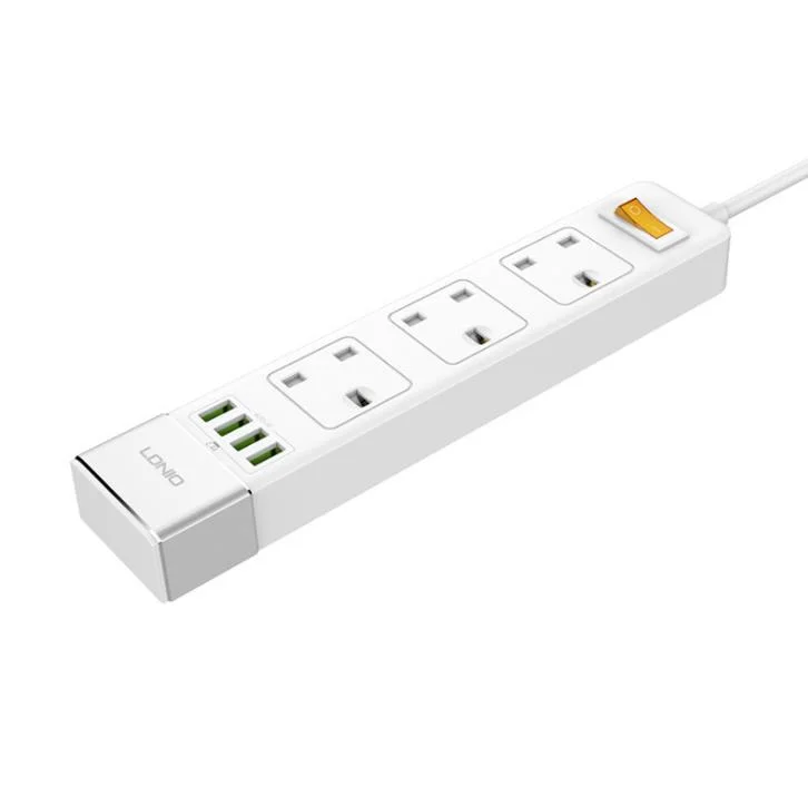 4 USB Port Charger Power Strip Extension Socket Desktop Adapter with Plug