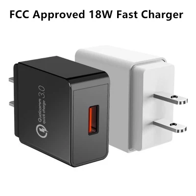 Certificação ETL/FCC/PSE/Kc 18W QC3.0 Pd USB rápido e inteligente carregador de parede para viagem de bateria para celular